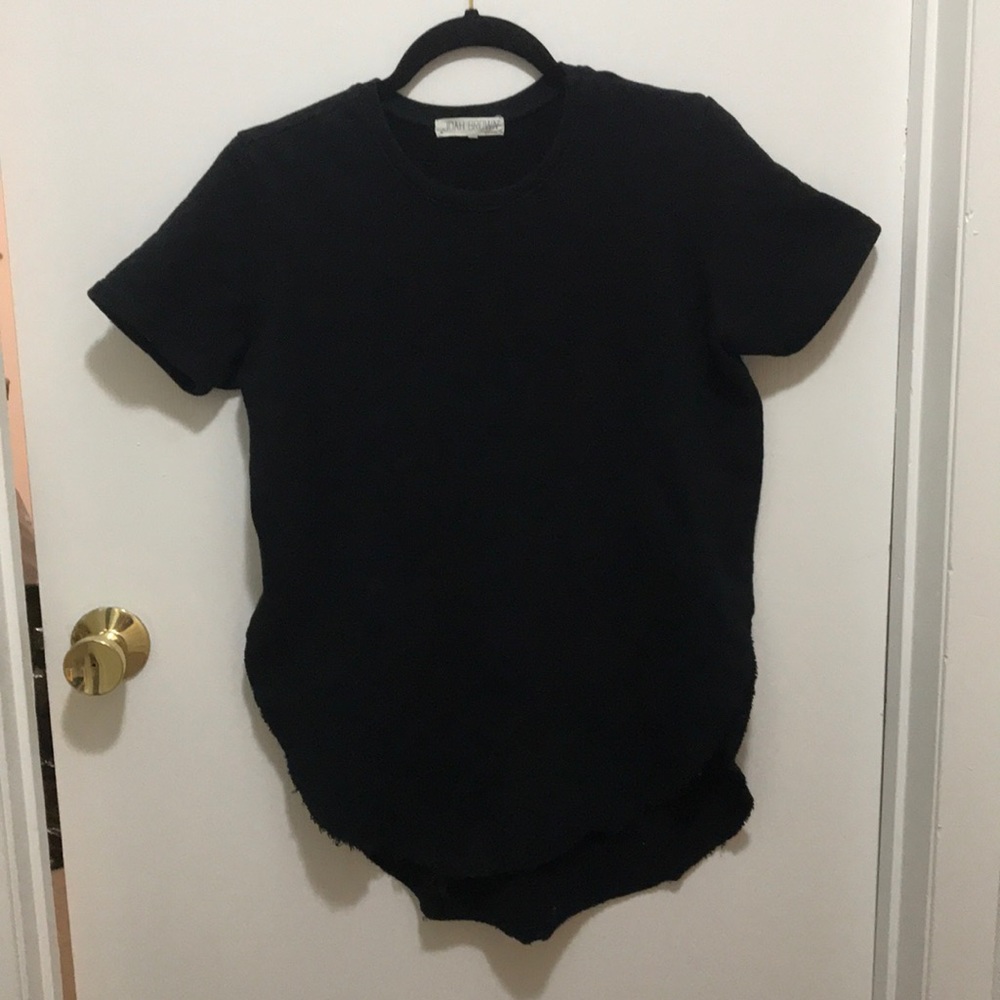 Joah Brown Black high-low T-shirt